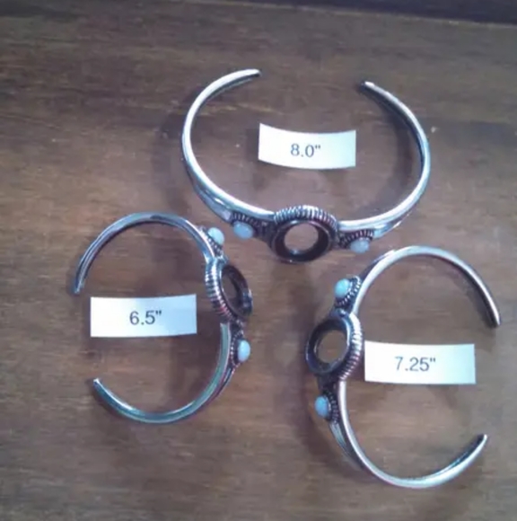 Custom Ruby Zoisite Cuff Bracelet stainless steel 3 sizes - Picture 2 of 4